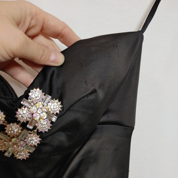 Cache‎ Vintage Strapless Mermaid Dress Stretch Fitted Crystal Embellishments 2 - Picture 12 of 16